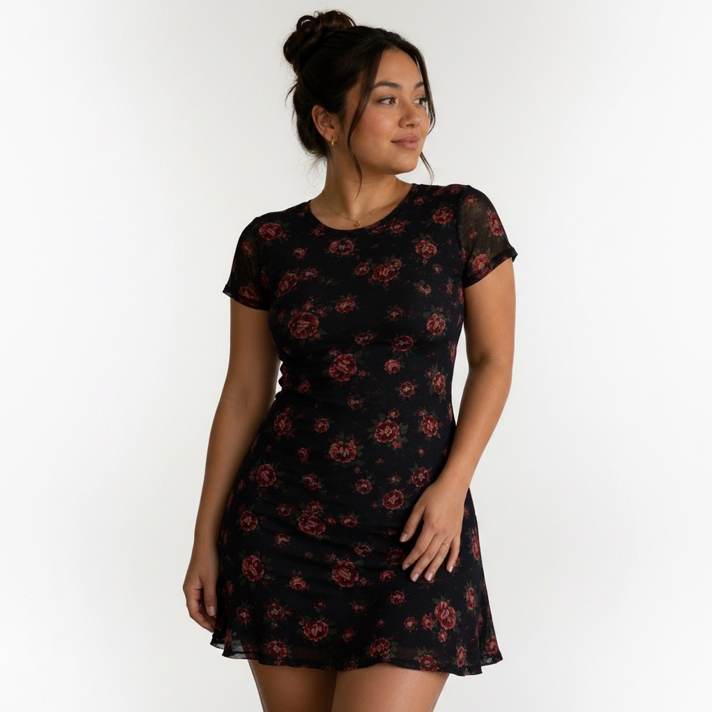 Mini robe stradivarius fleuri