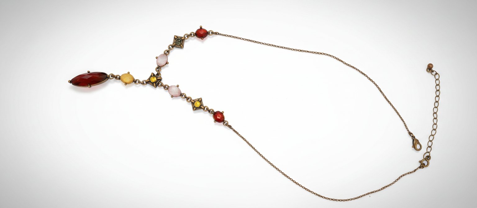 Collier Vintage Style Rétro en Métal Bronzé – Pendentif Navette