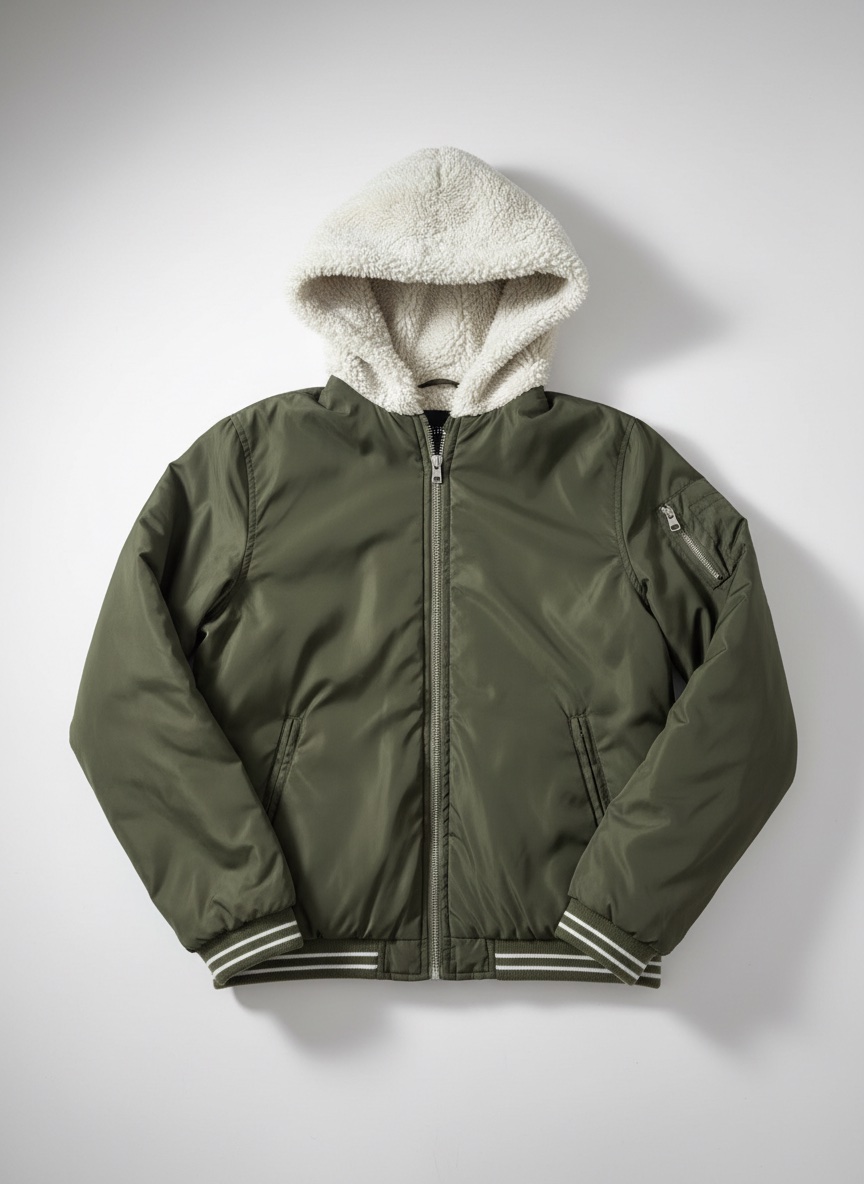 Veste vert kaki double face 