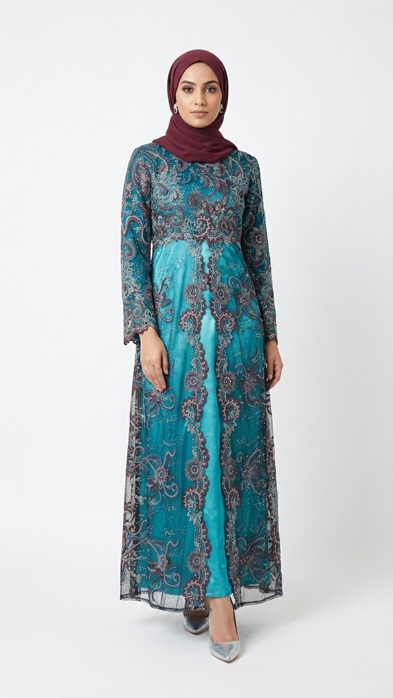 Caftan soirée avec ceinture 