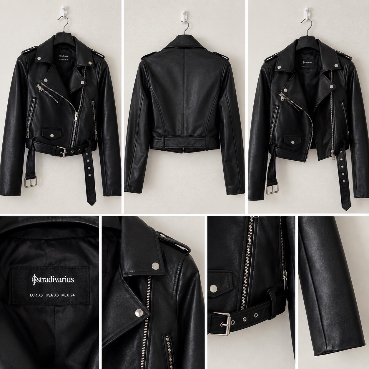 Veste style motard en similicuir – Stradivarius