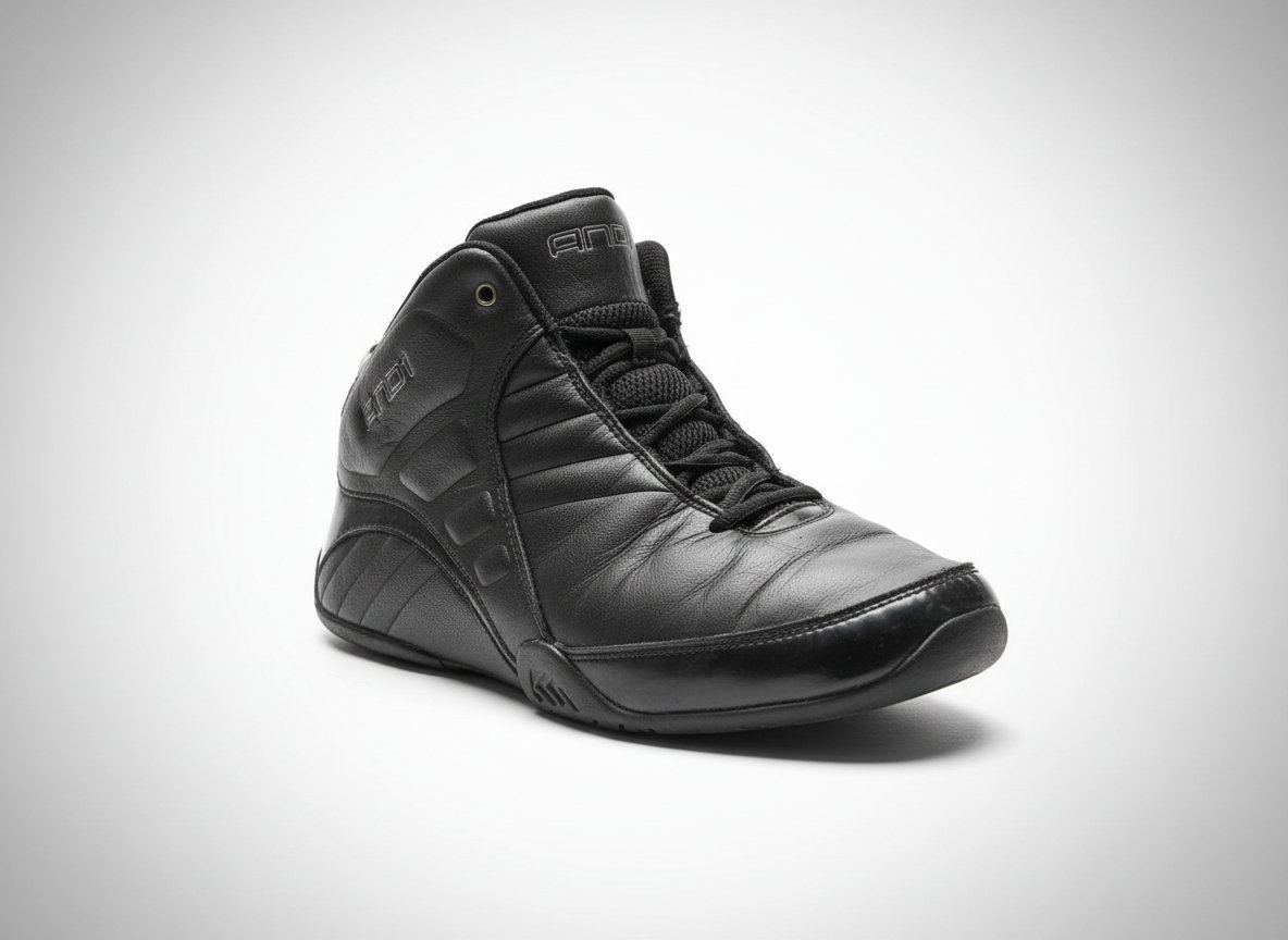 Baskets montantes AND1 noires / Chaussures de basketball rétro