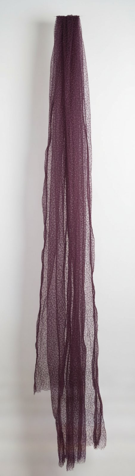 Écharpe fine / Foulard en maille résille violet prune – Style Grunge