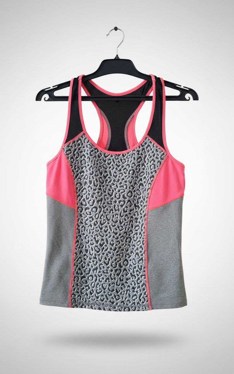 Top de sport dos nageur imprimé léopard / rose – Jennyfer