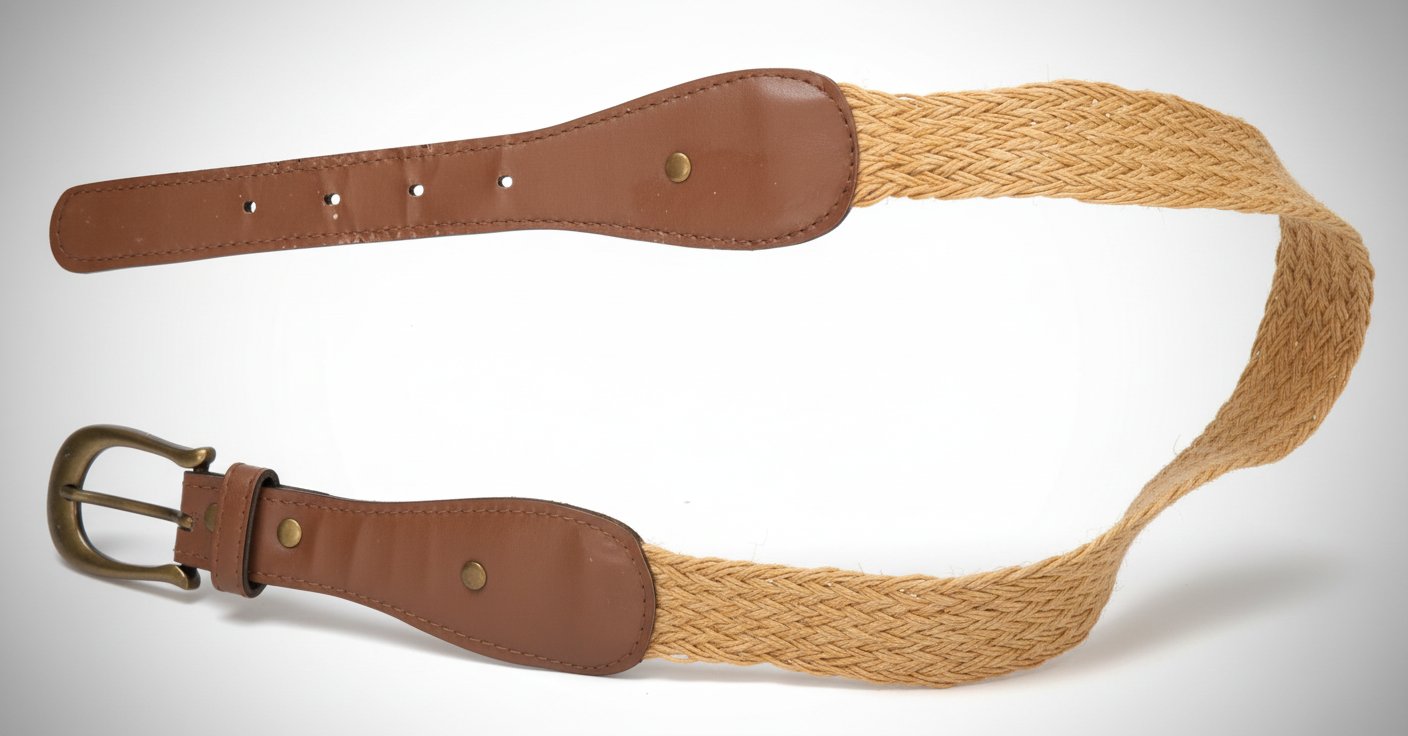 Ceinture tressée bohème marron et beige / Ceinture d'été bimatière