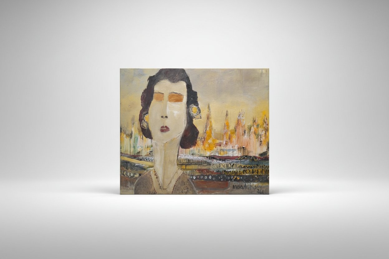 Portrait aux Parures – Houcine Msadak (2016)-80/120cm