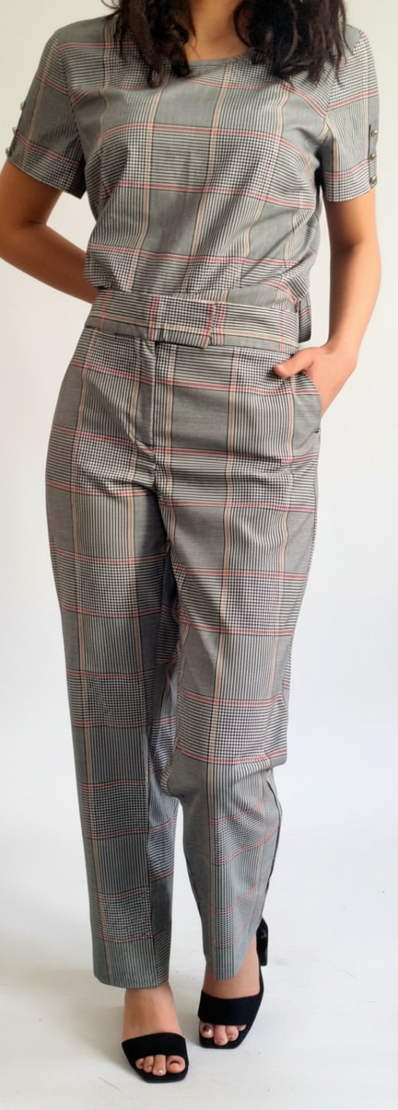 Ensemble tailleur 2 pièces à carreaux Prince de Galles – Liz Claiborne Career