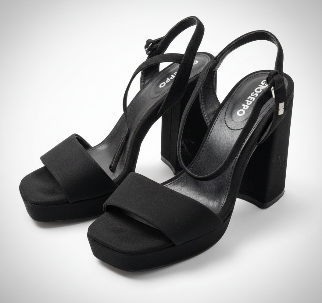 Sandales à talons hauts et plateformes noires – Gioseppo