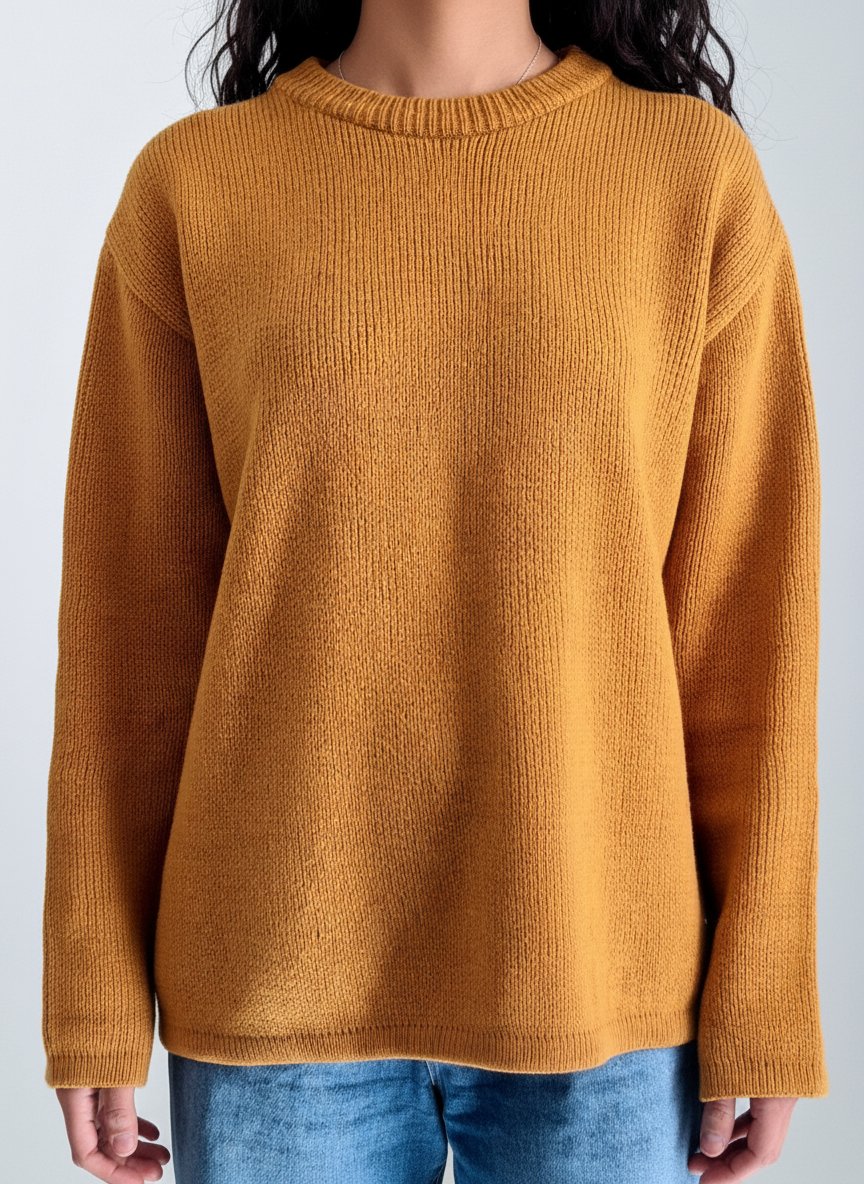 Pull en maille moutarde style sportswear – BWM