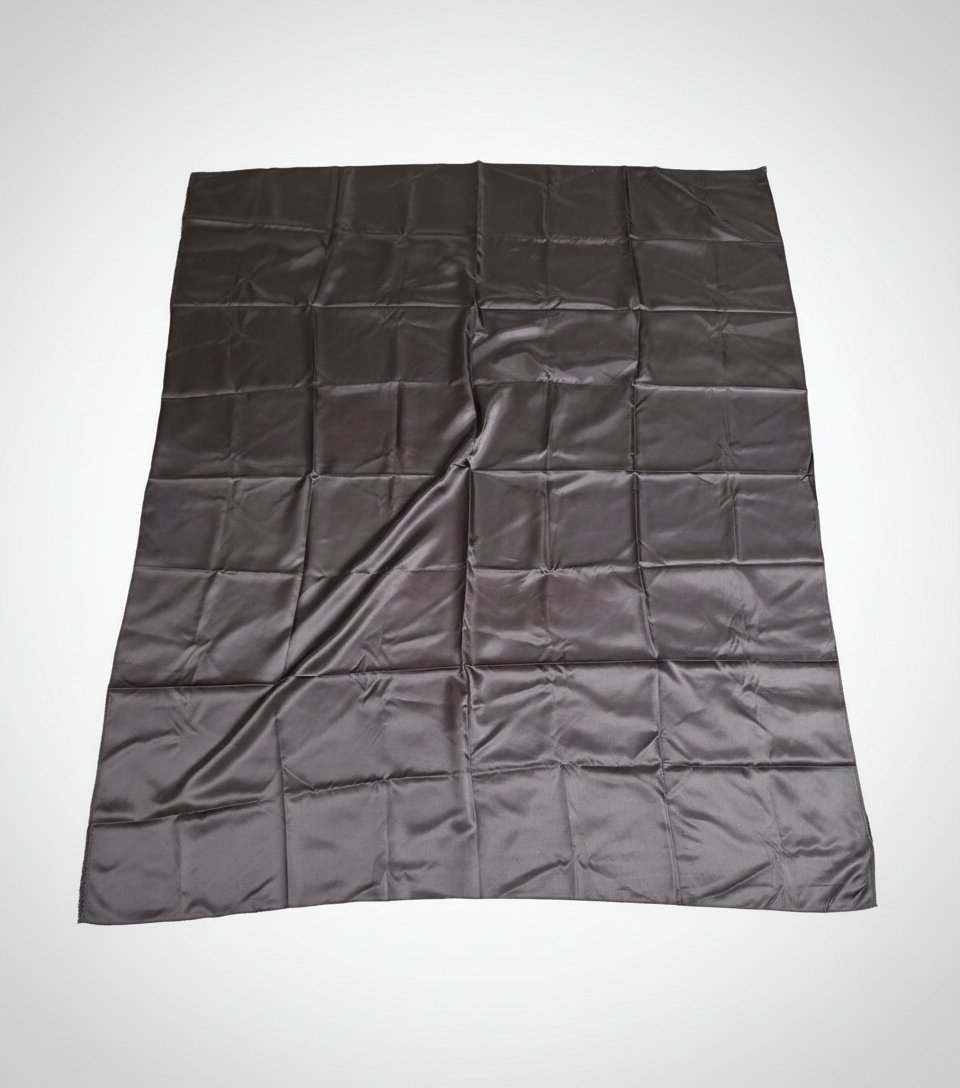 Drap de lit satiné gris anthracite / Linge de maison chic