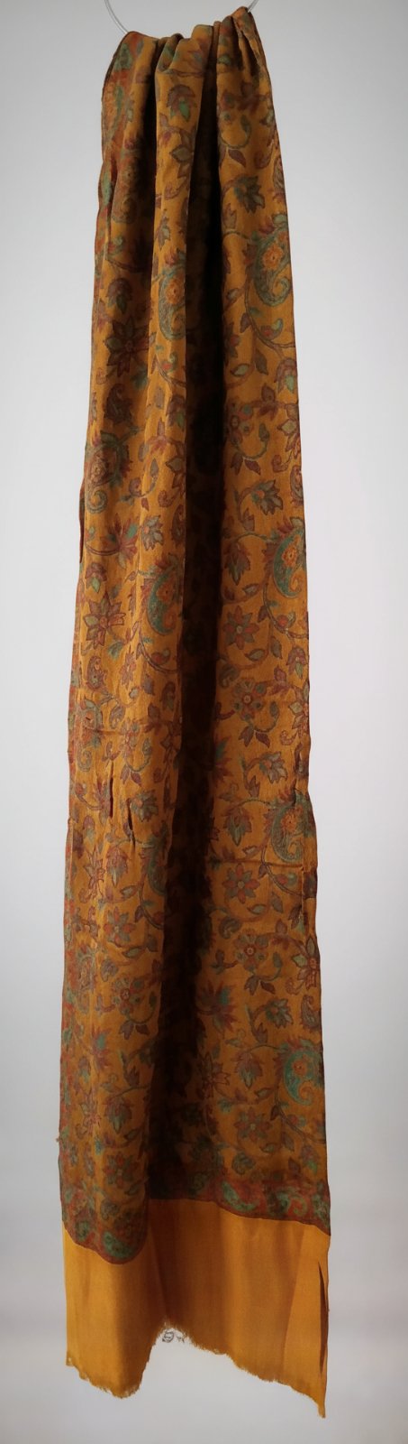 Foulard soyeux style oriental / Écharpe fine motifs cachemire et fleurs