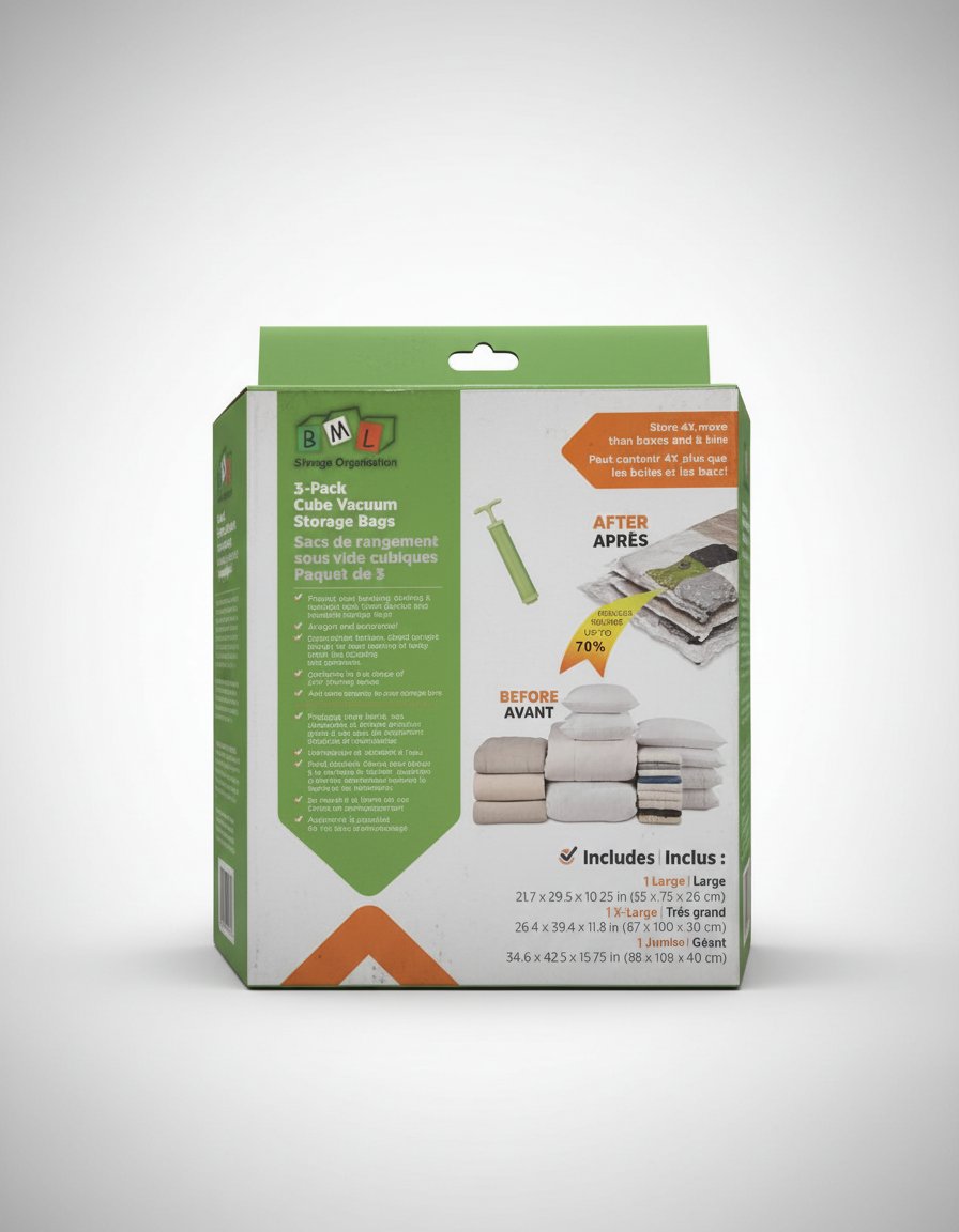 Sacs de Rangement sous Vide BML