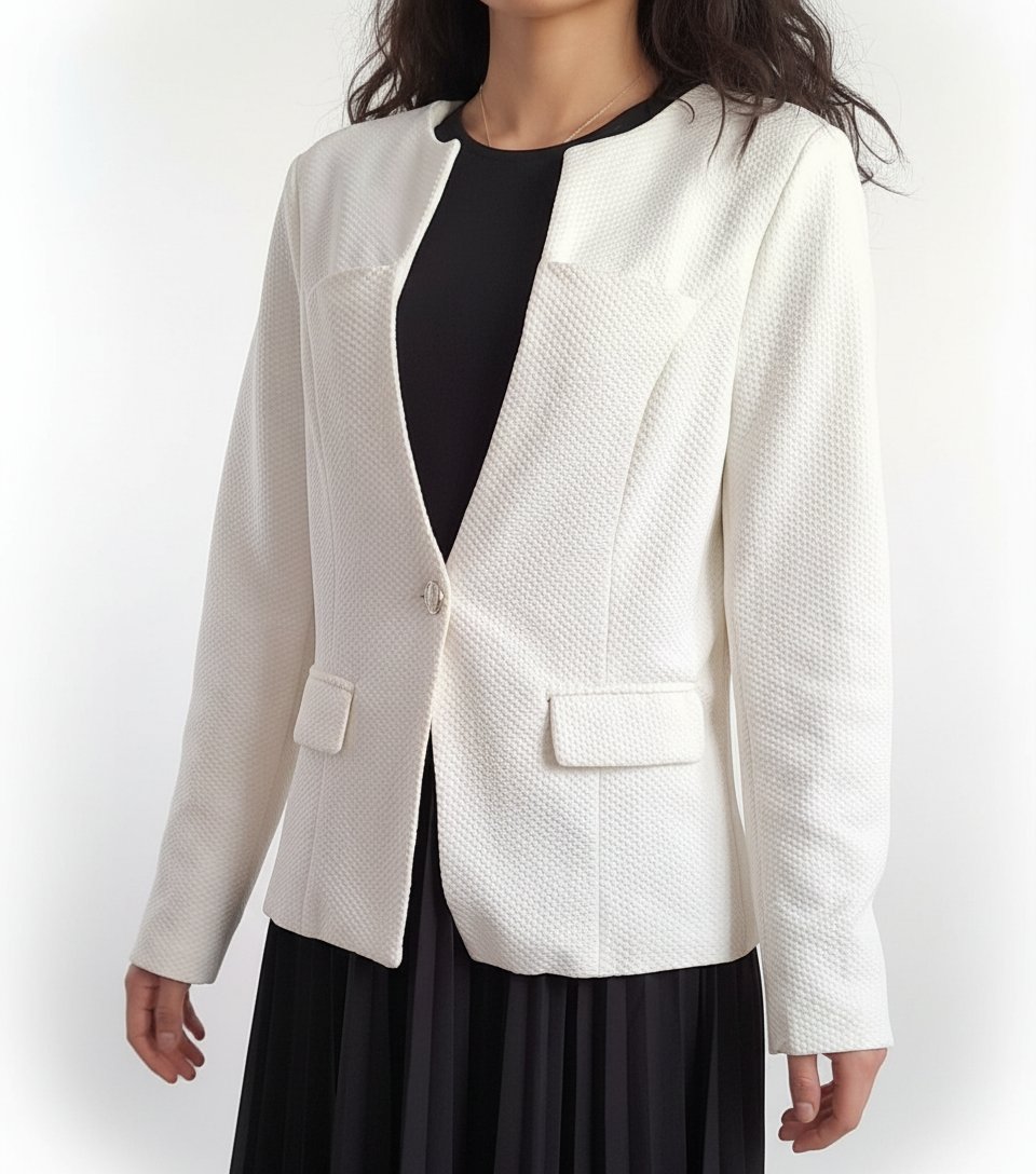 Blazer / Veste de tailleur structurée blanche – Max Mara