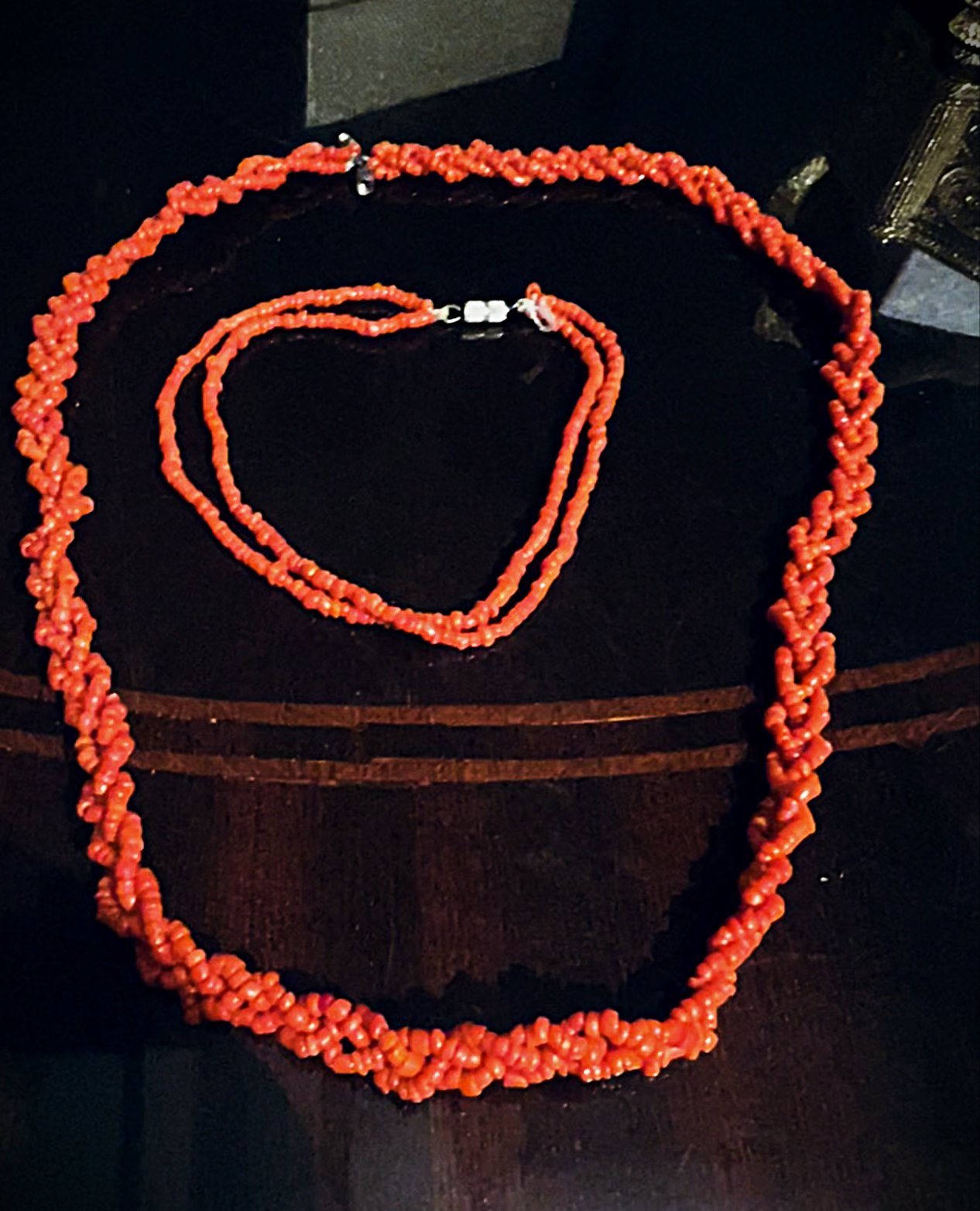 Collier et bracelet véritable corail naturel