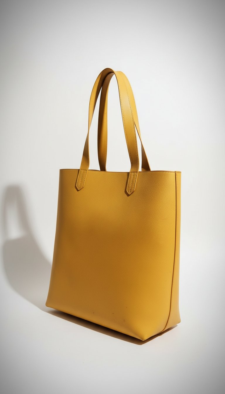 Grand sac cabas jaune Saks Fifth Avenue 
