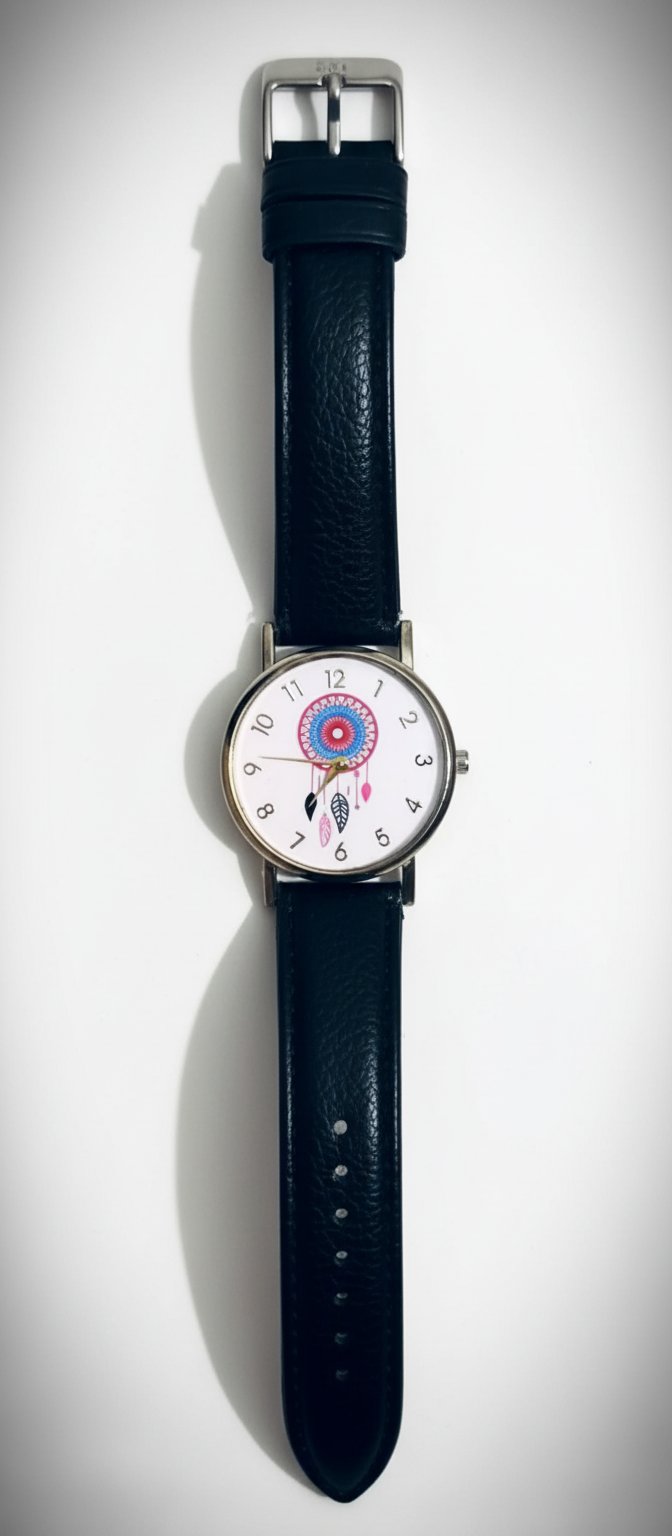 Montre fantaisie attrape-rêves noir