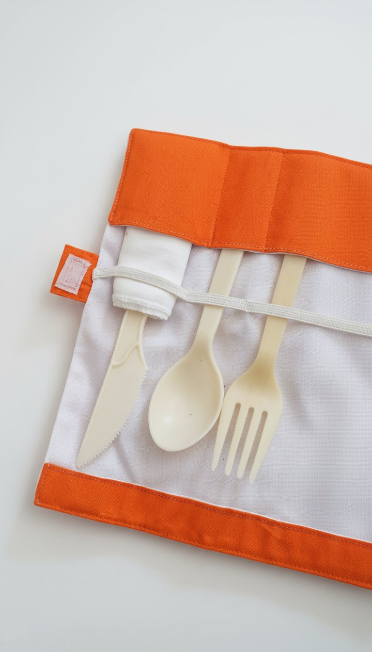Kit de Couverts Réutilisables,Fourchette, cuillère et couteau en plastique robuste.