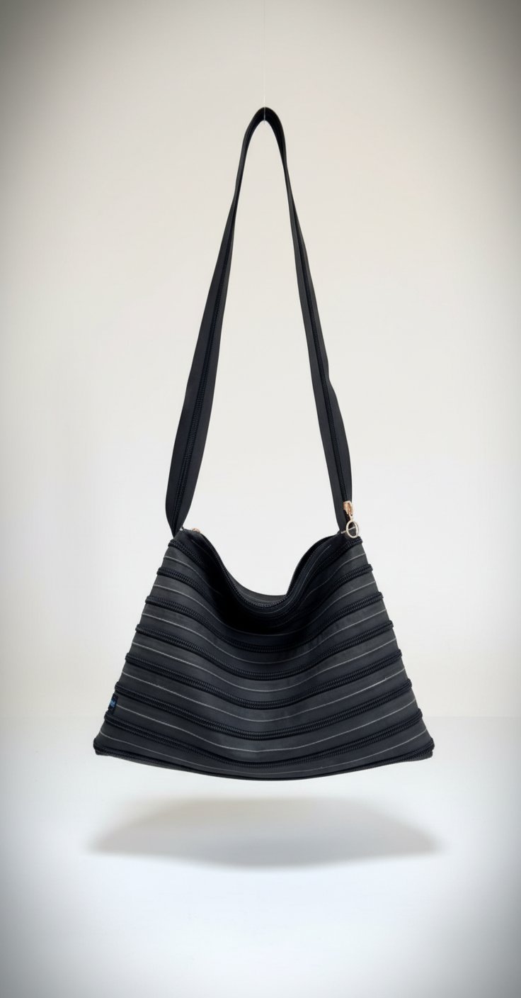 Sac bandoulière original multi-zips / Sac vert militaire graphique