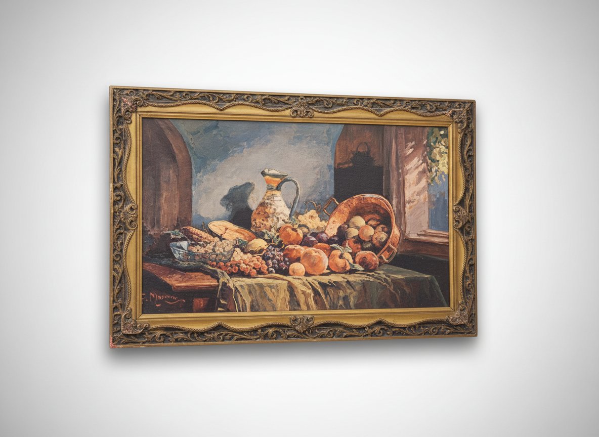Nature Morte Classique – Signé F. Maronin-87/120cm