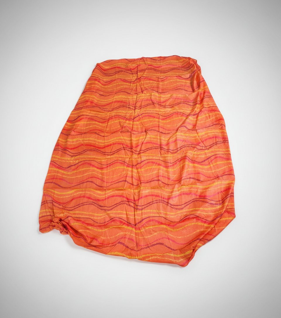 Drap de lit vibrant / Motif ondulé chaud (orange & rouge)