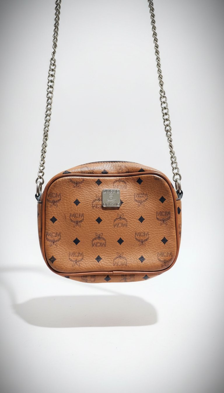 Sac bandoulière MCM monogramme / Sac style Luxe vintage chaîne