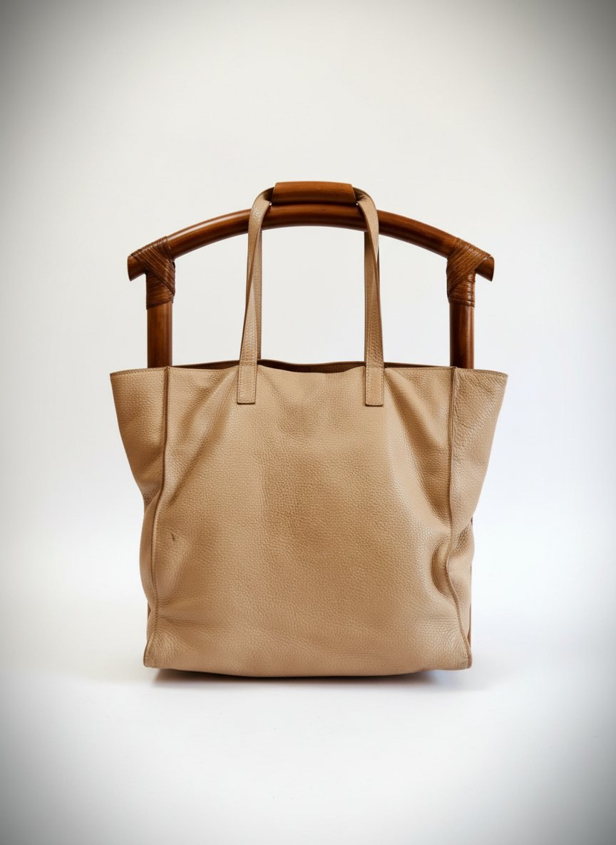 Sac cabas Miu Miu authentique / Grand sac en cuir grainé beige