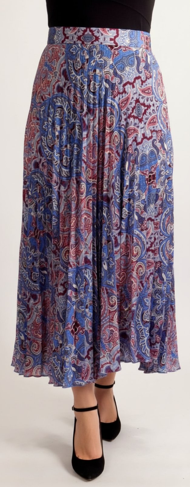 Upe longue plissée asymétrique motifs paisley / cachemire – Zara
