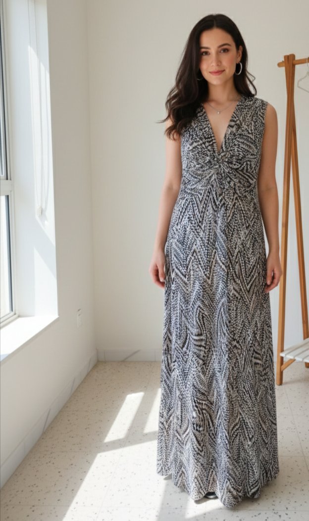 Robe longue chic sans manches taille M, L