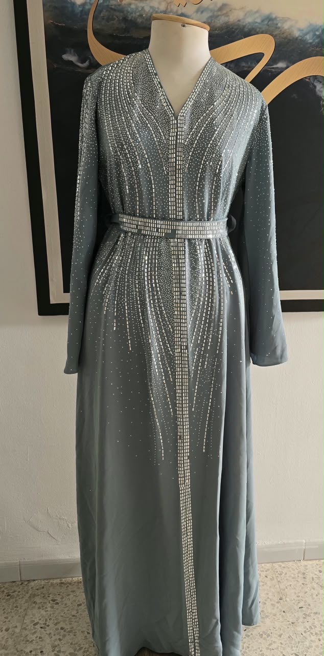 Caftan en vert d'eau