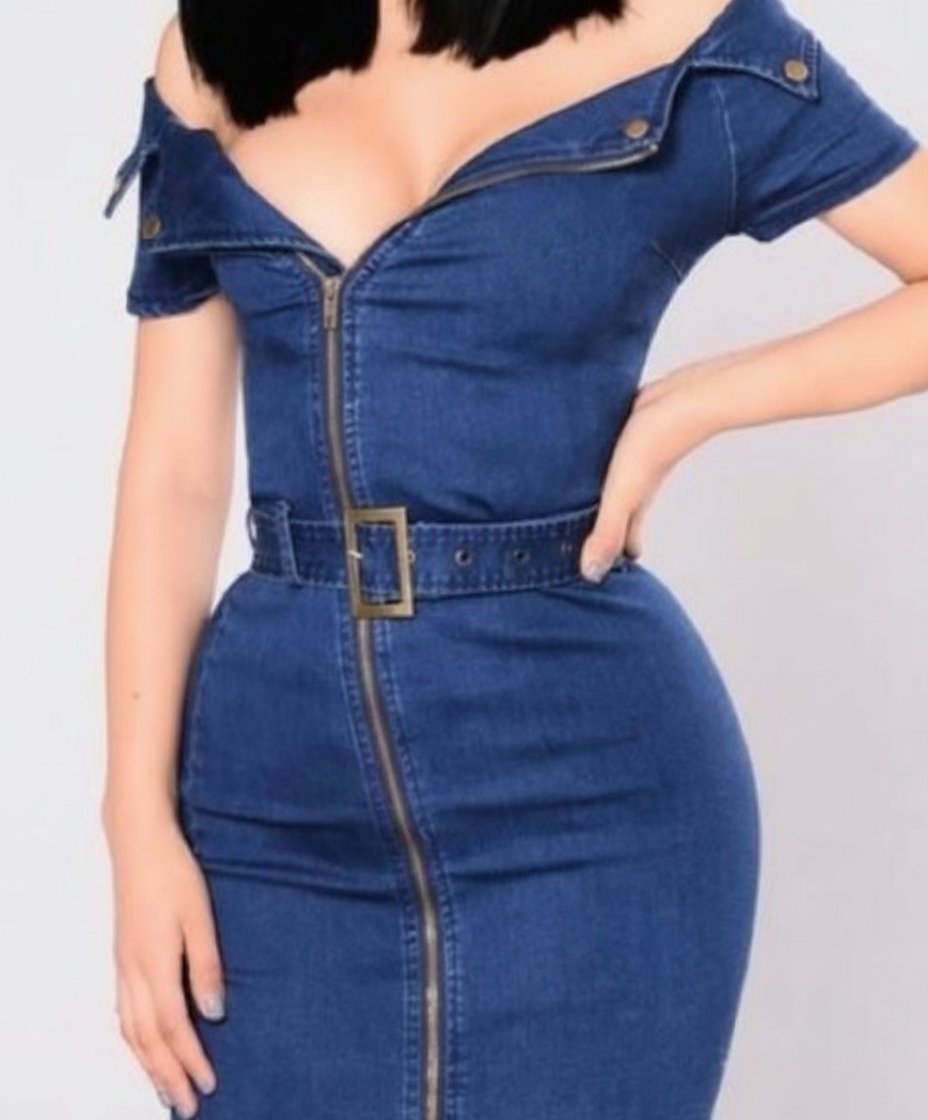 Denim Mini robe