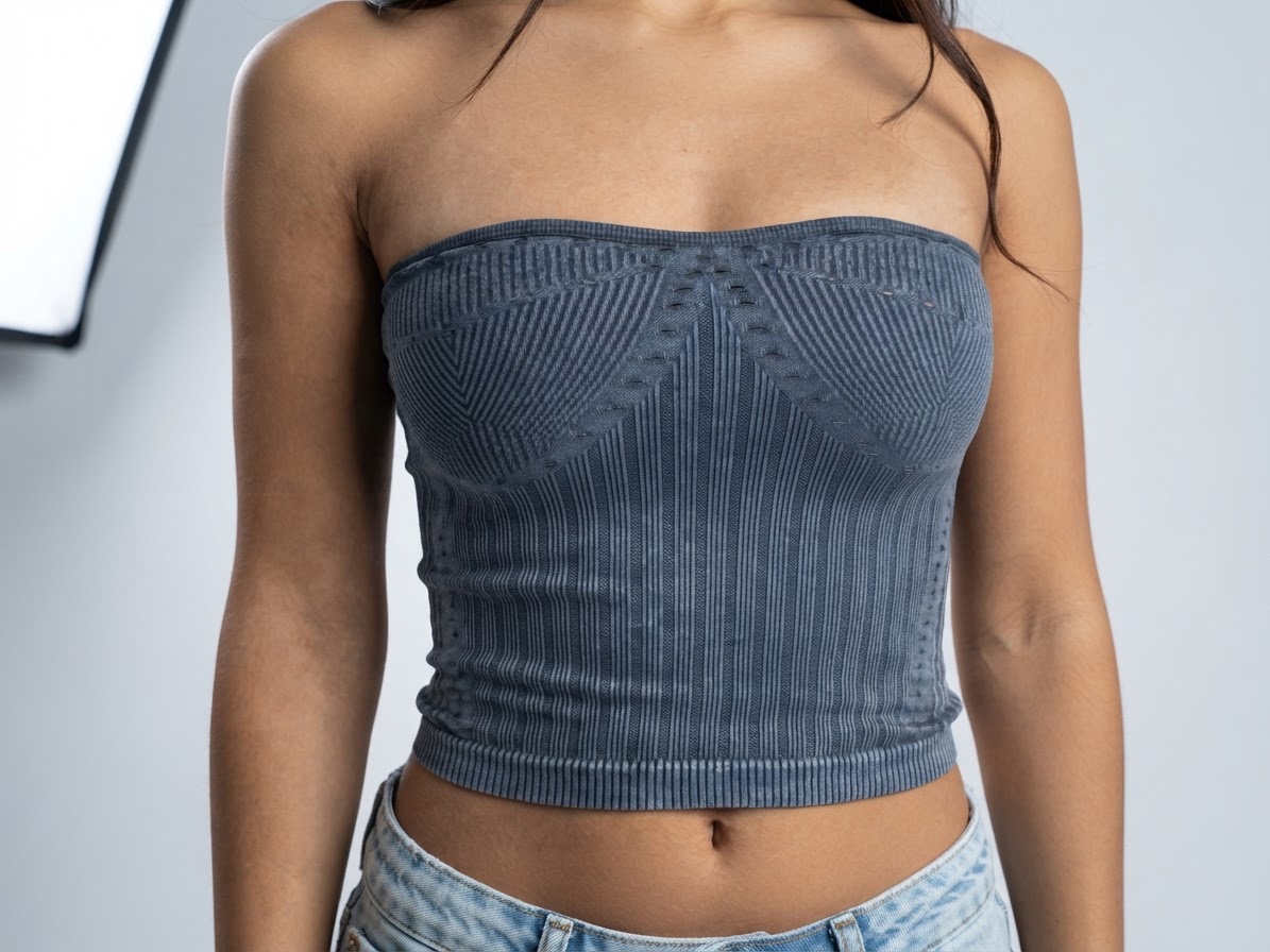 Tube top gris 