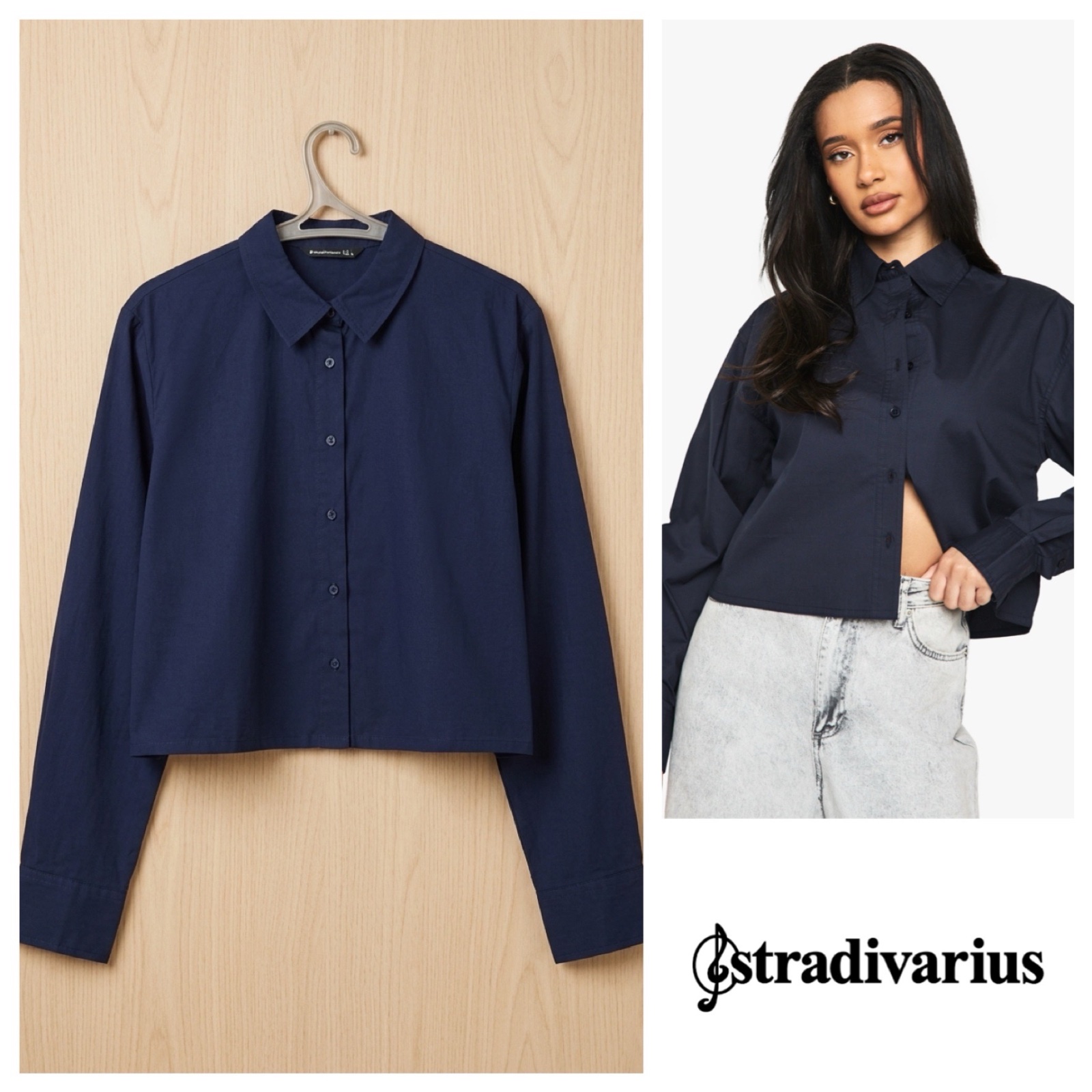 Crop-Top chemise Stradivarus tendance taille L