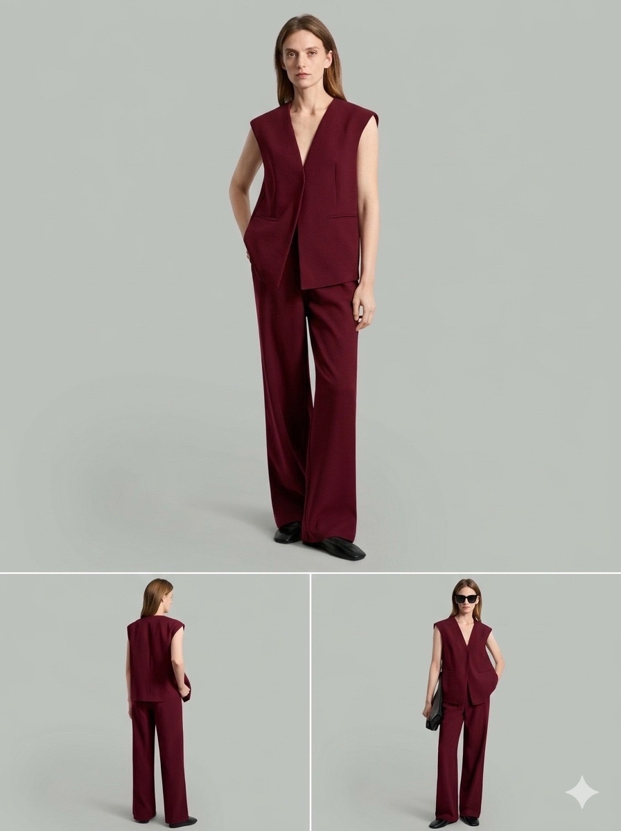 Ensemble tendance et classe SHEIN burgandy XL neuf sans étiquette très tendance.