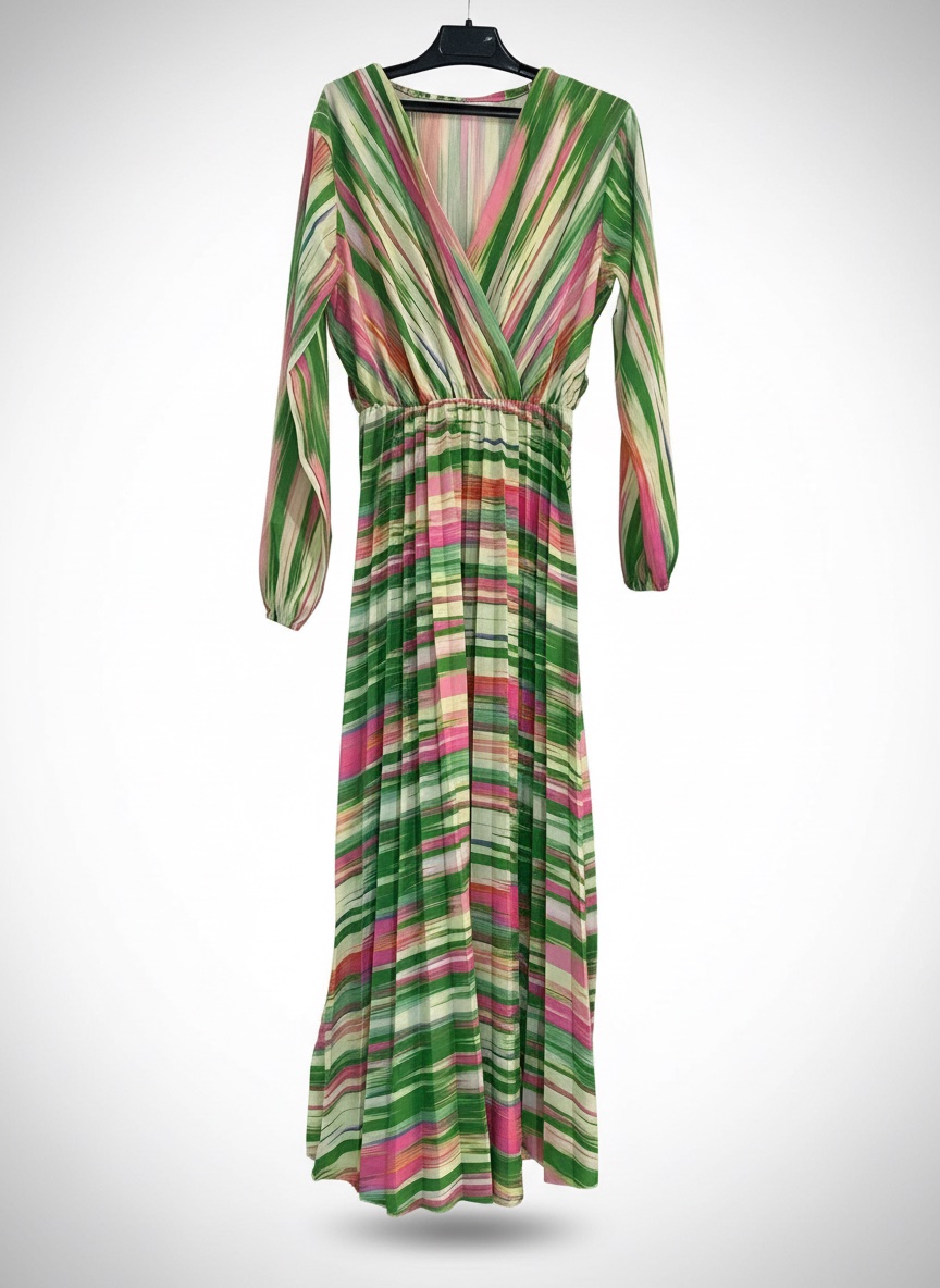 Magnifique robe longue plissée 