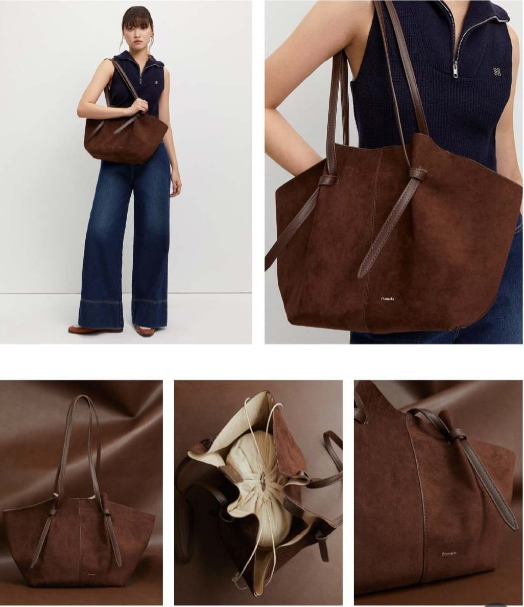 Sac cabas suède chocolat 🤎🤎🤎 Trendy PO. Vibes avec Bag charm cadeau 🎁 