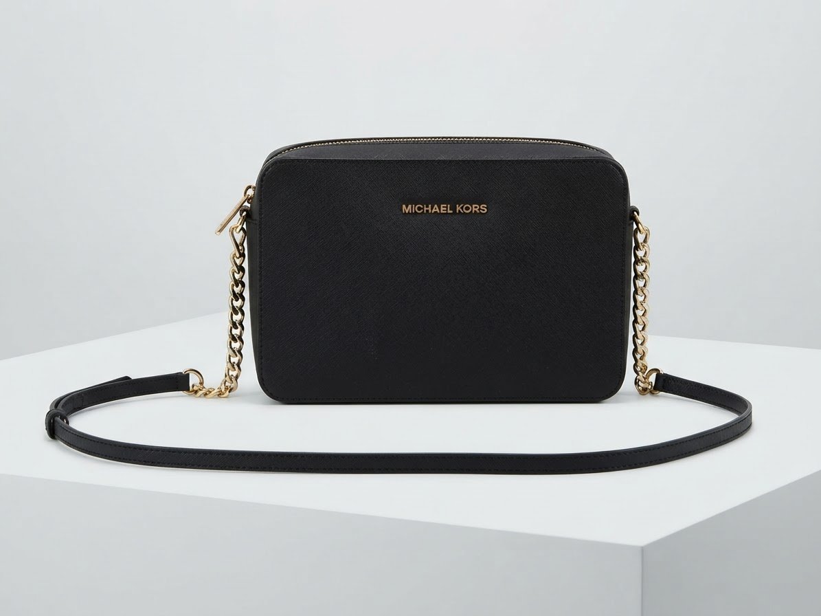 Sac Michael Kors noir avec chaîne dorée