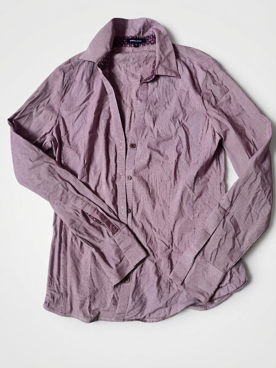Chemise rose rayé