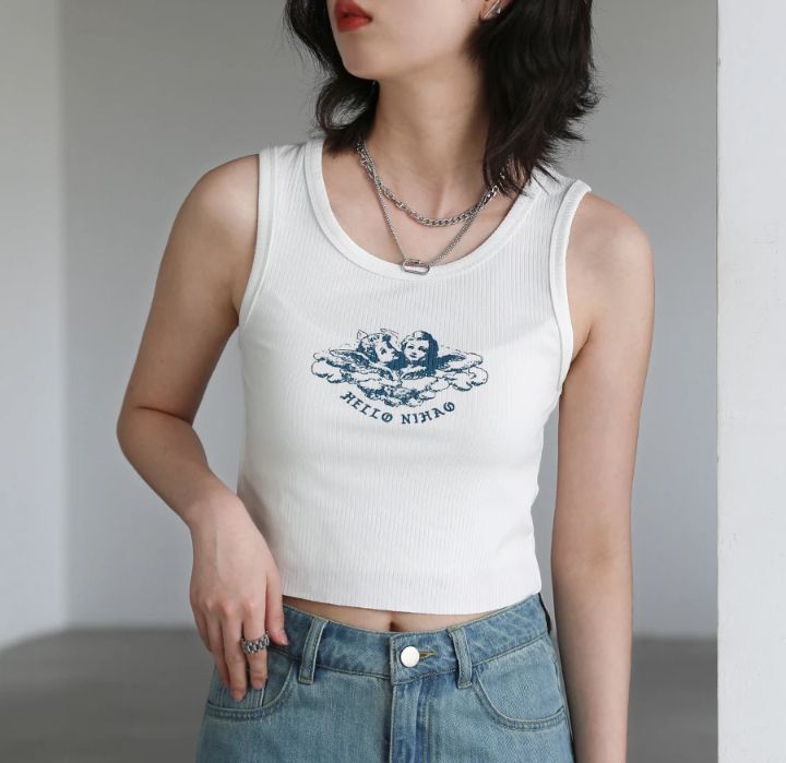 crop top blanc SHEIN 