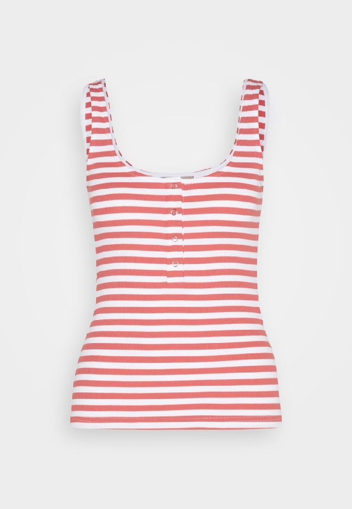 Top blanc et orangé 