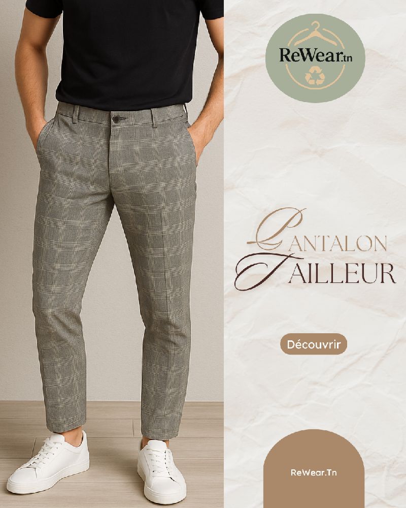 Pantalon Élégant à Carreaux