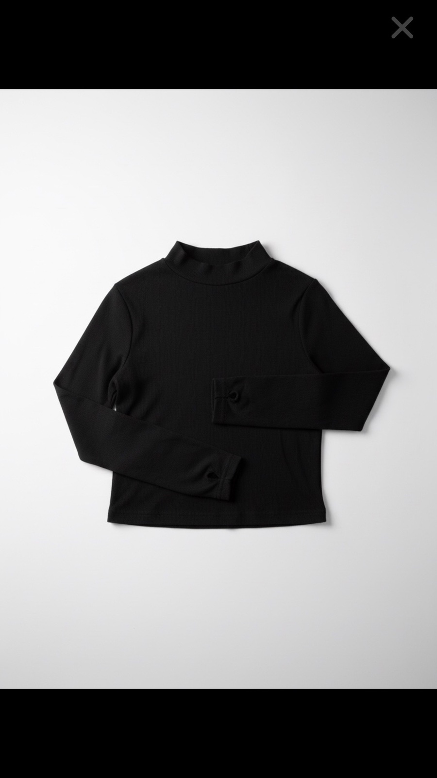 Pull Noir Manches Longues – demi Col Montant 