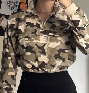 Sweet shirt millitaire  courte