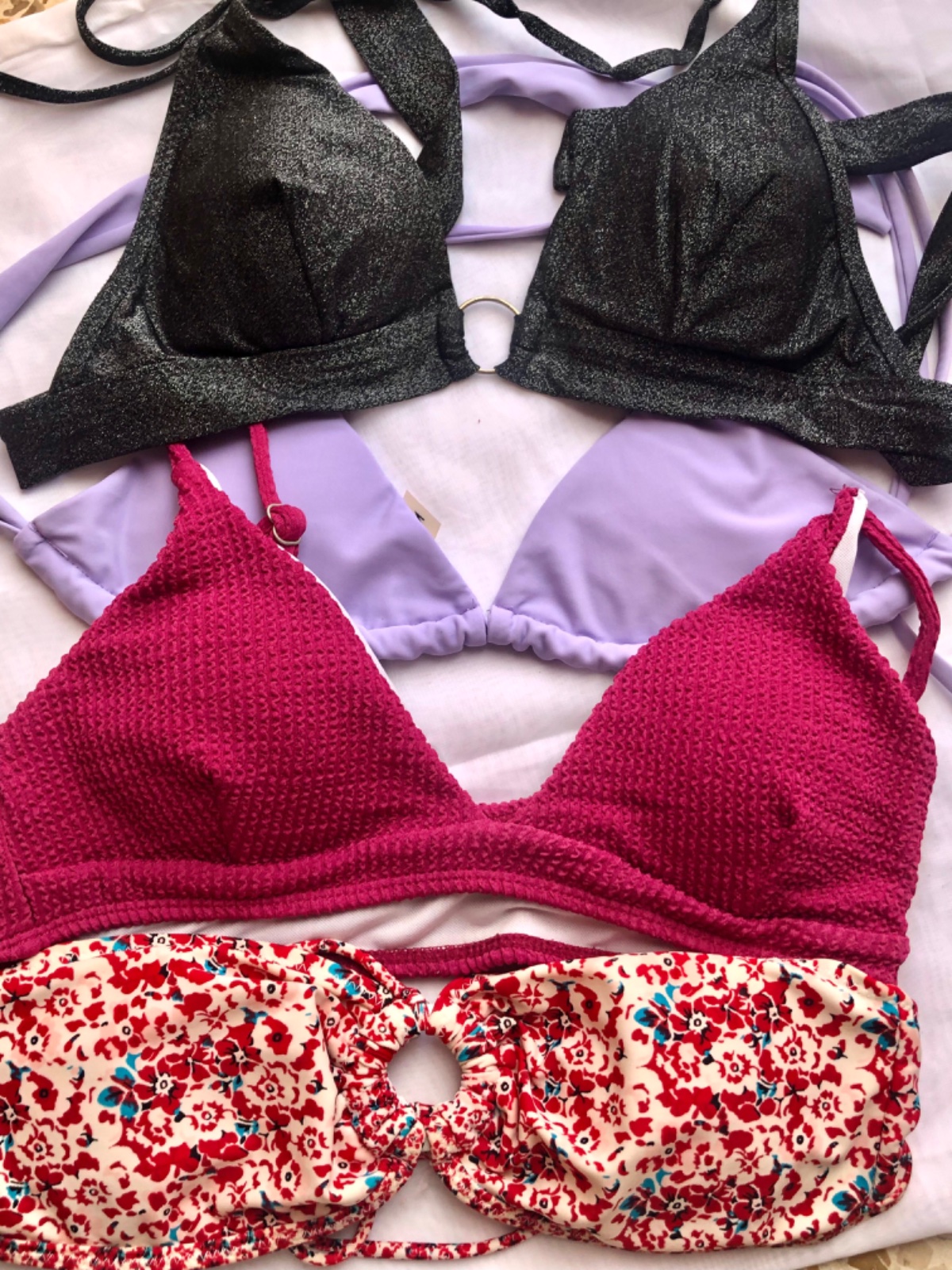 Lot de 4 hauts de maillot de bain Taille xs/s