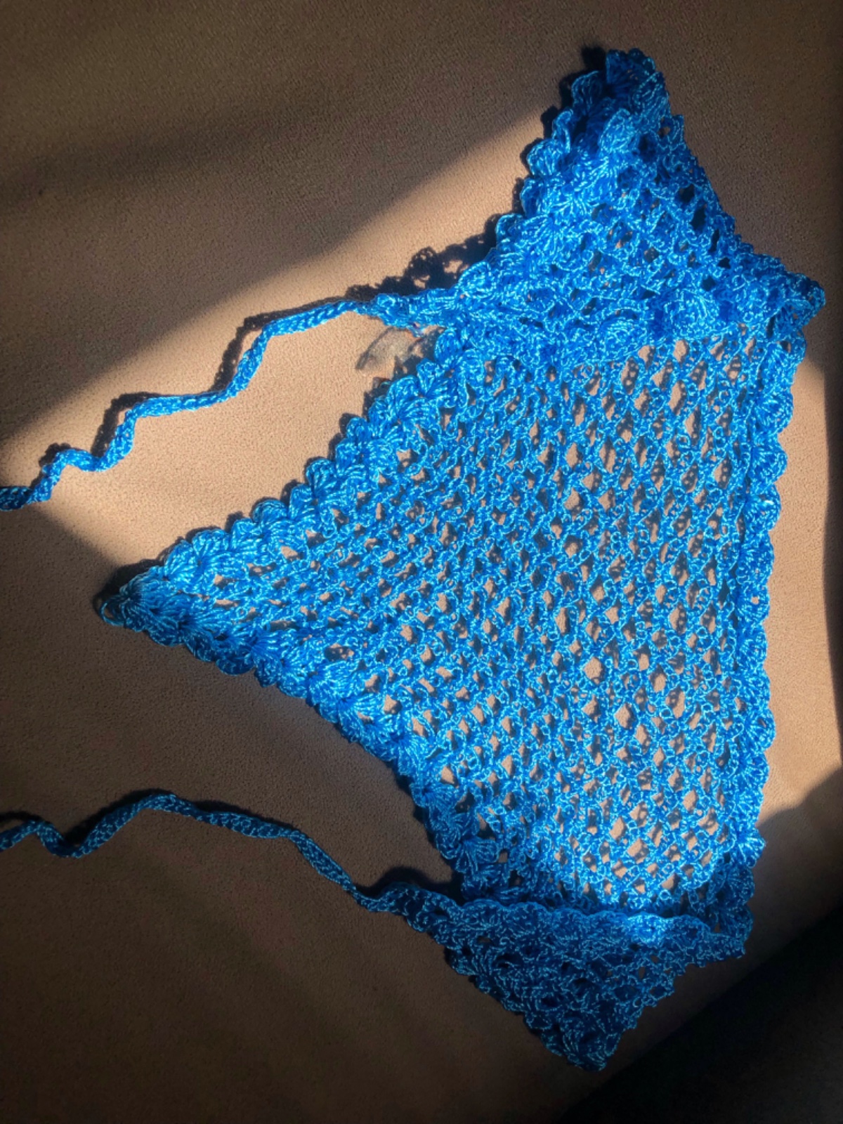 Foulard/ceinture en crochet bleu tendance 💙💙
