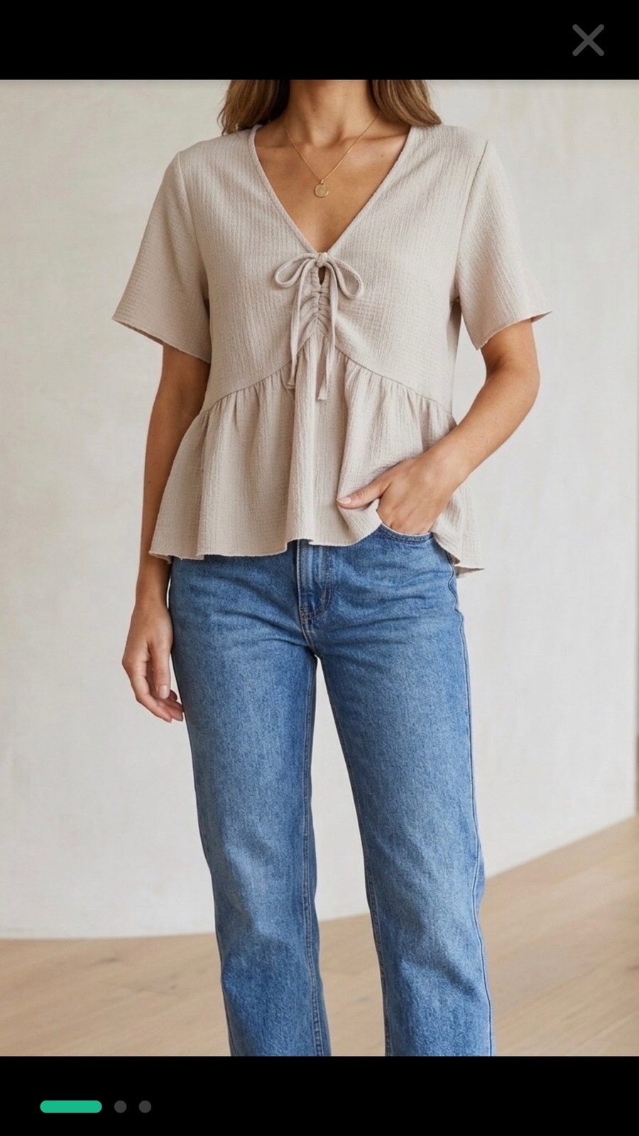 Blouse beige creme  de la marque hamadi abid 👚🎀