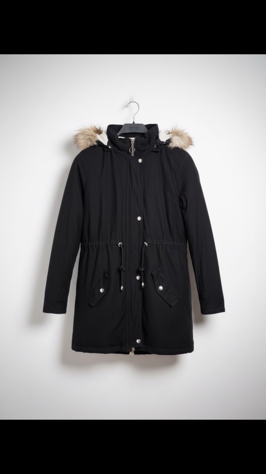 Manteau style Parka noir 
