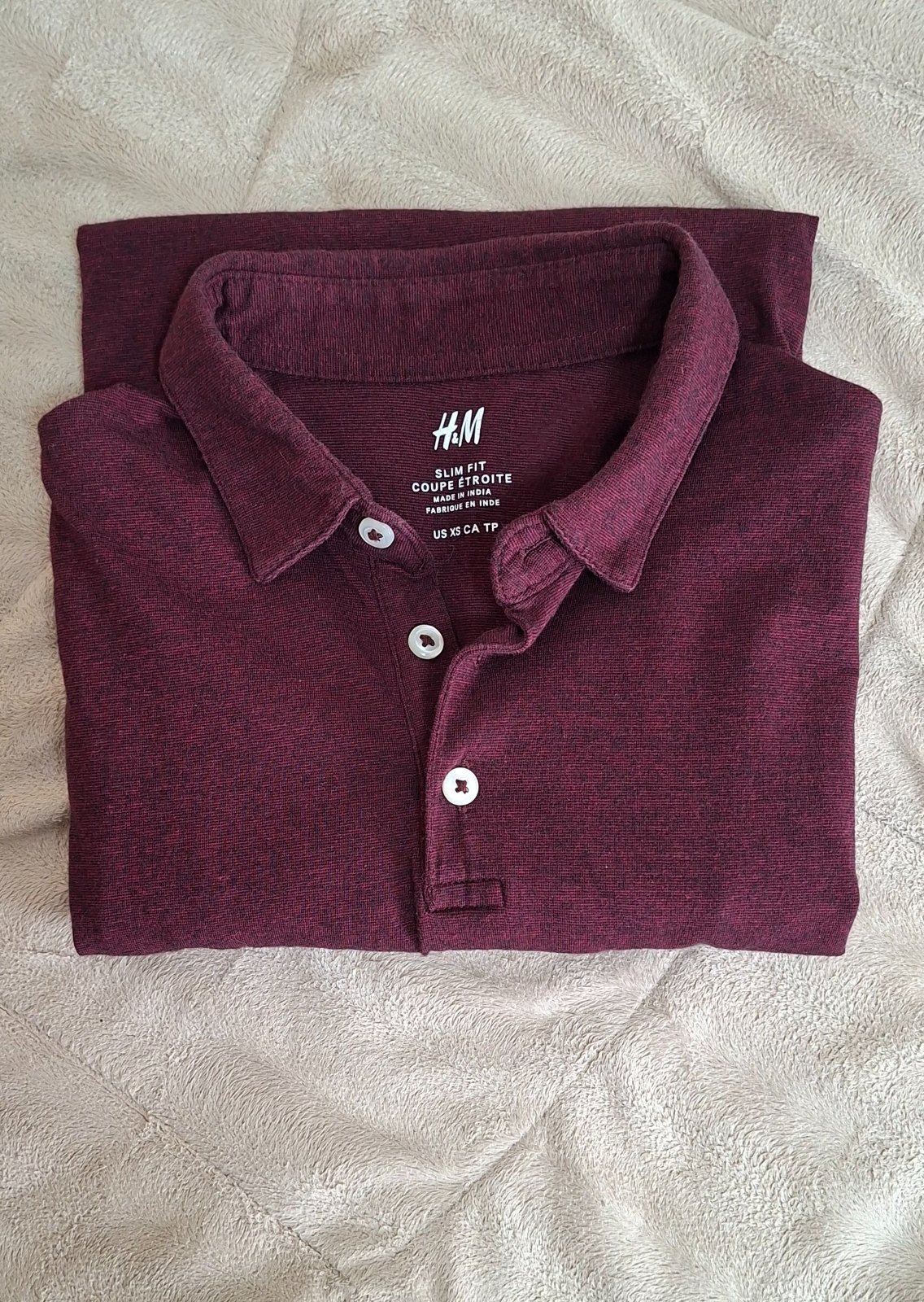 T-shirt  H&M rouge bordeaux  taille XS
