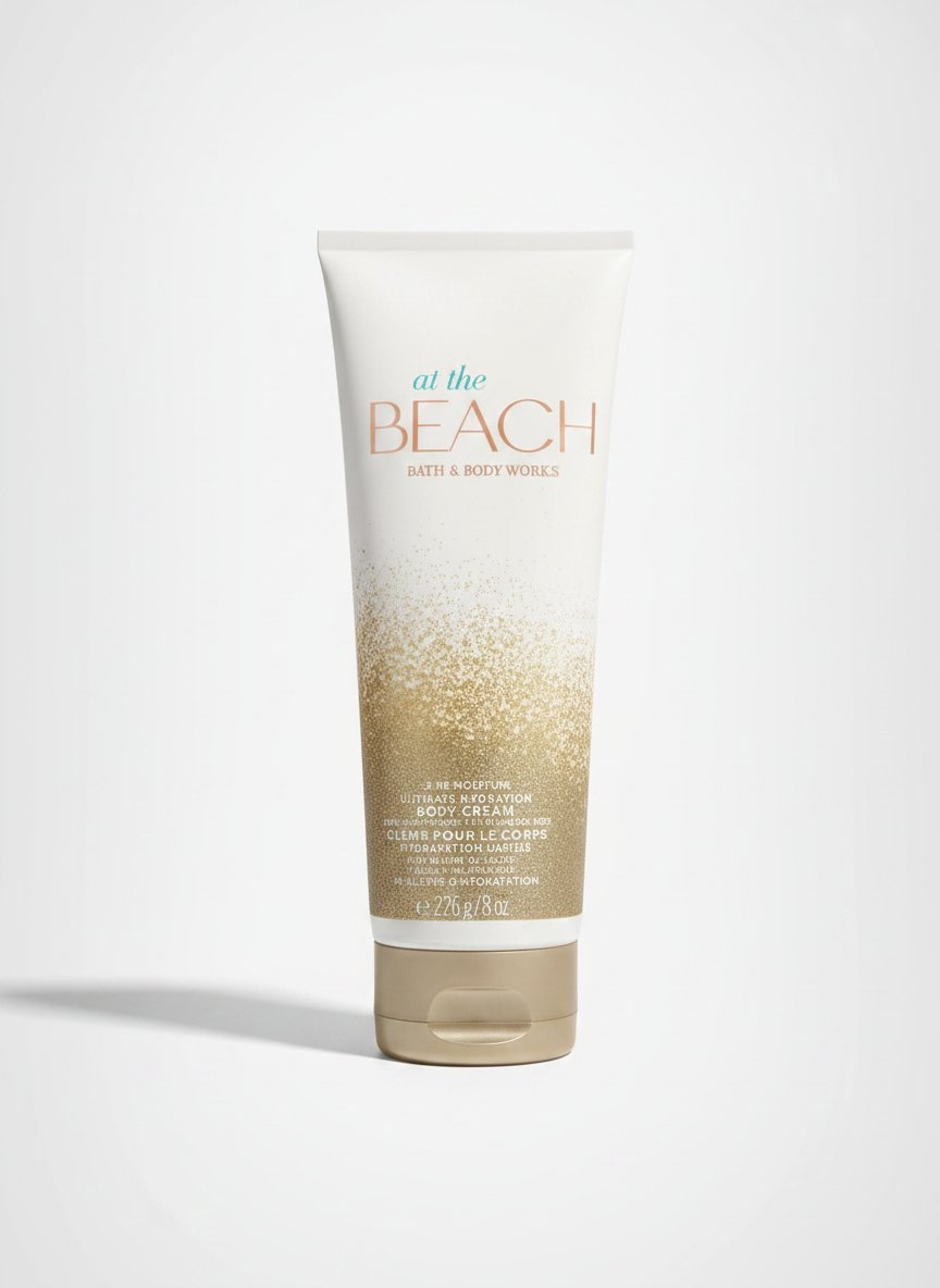 At the beach body cream