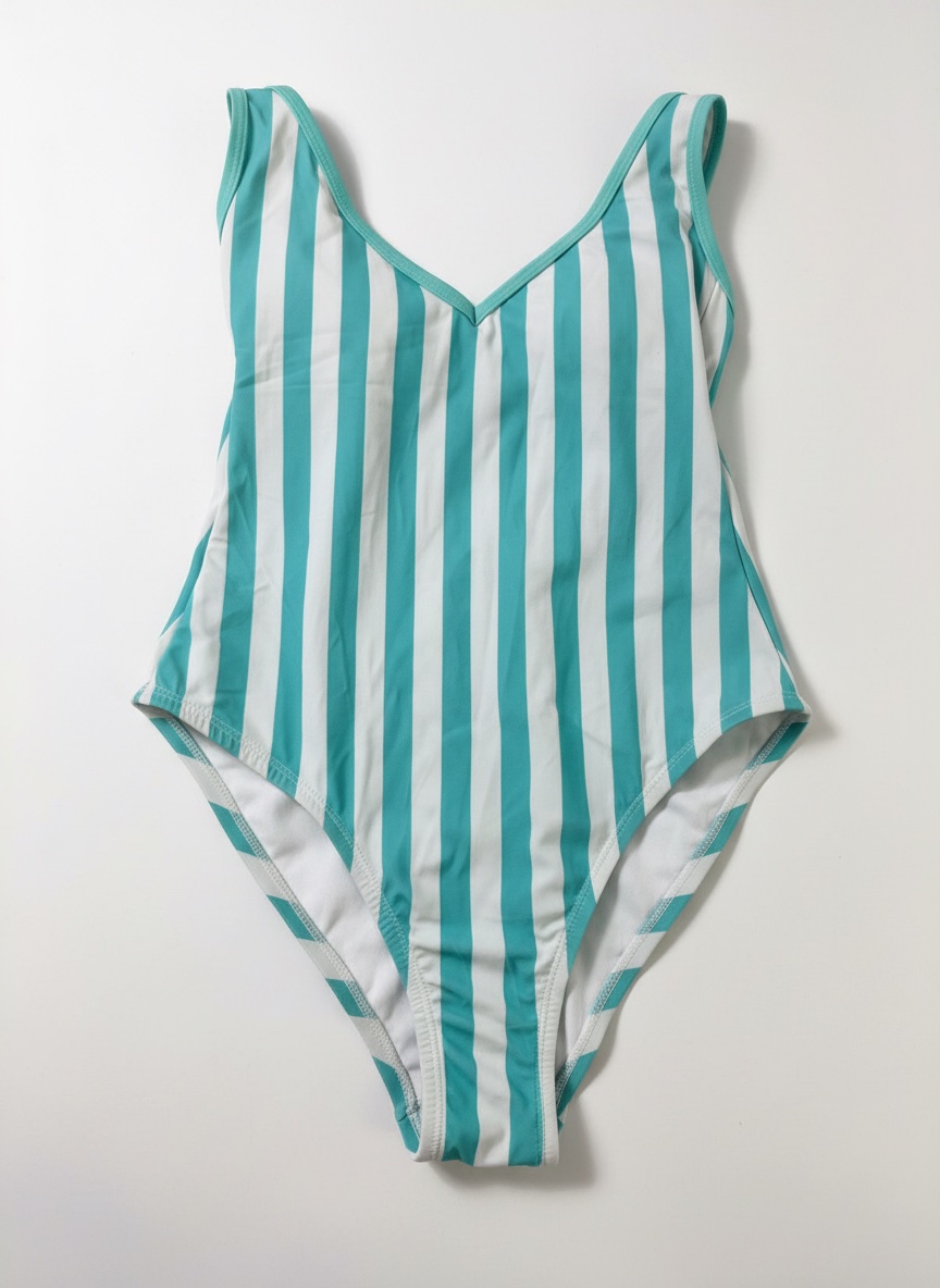 Maillot de bain une pièce à rayures 
