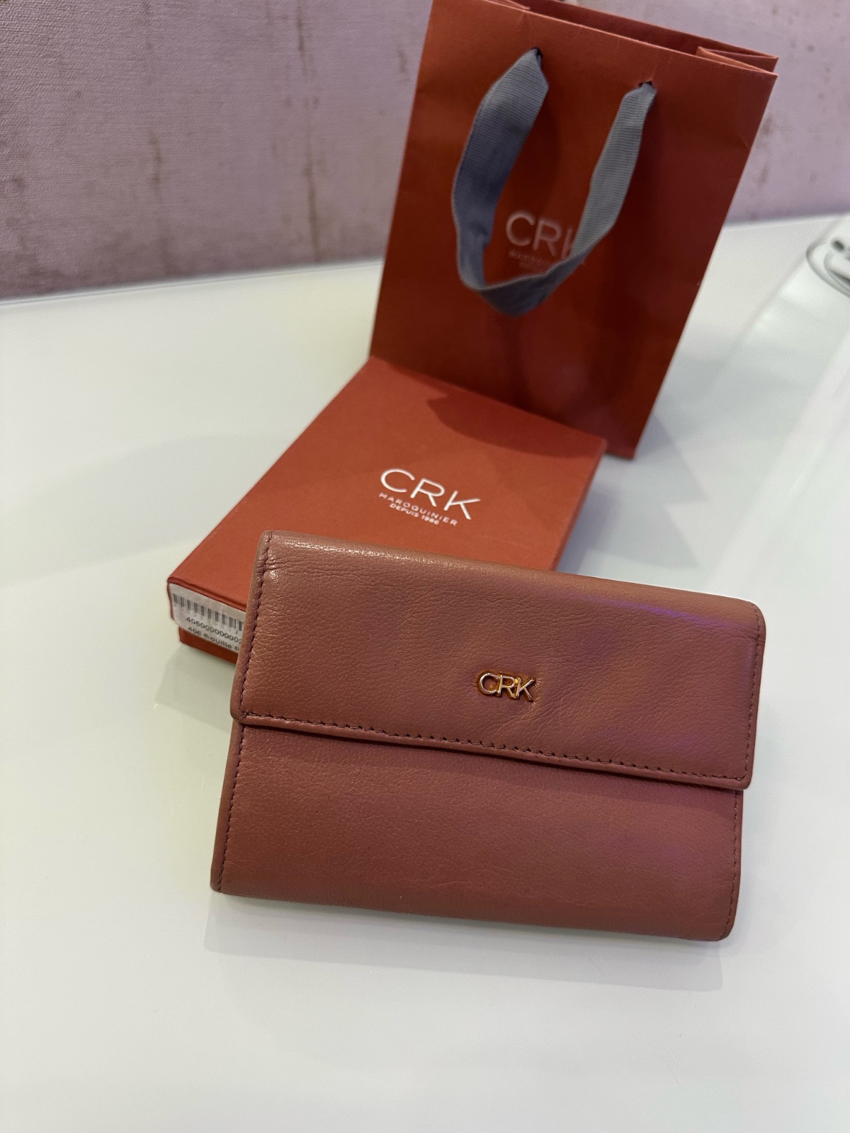 Portefeuille CRK authentique en cuir 